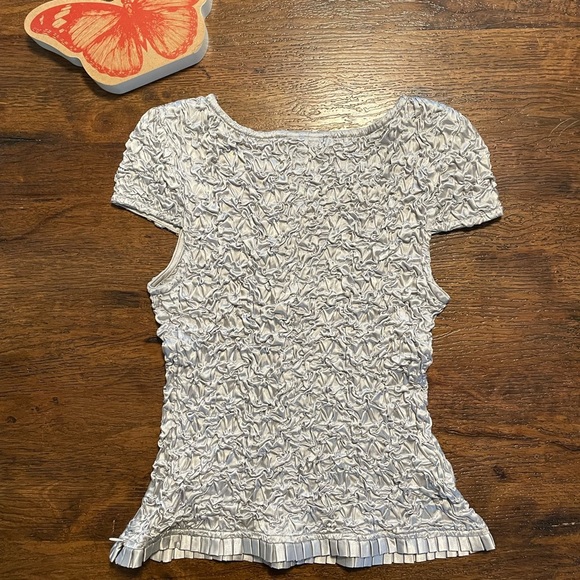 Vintage | Joseph Ribkoff 90s Popcorn Scrunchie Top - Picture 7 of 12